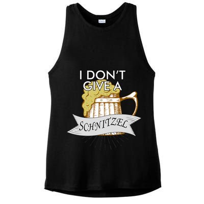 I Don't Give A Schnitzel Oktoberfest Beer Ladies PosiCharge Tri-Blend Wicking Tank