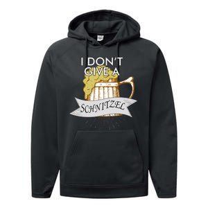 I Don't Give A Schnitzel Oktoberfest Beer Performance Fleece Hoodie