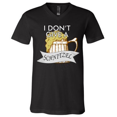 I Don't Give A Schnitzel Oktoberfest Beer V-Neck T-Shirt