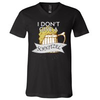 I Don't Give A Schnitzel Oktoberfest Beer V-Neck T-Shirt