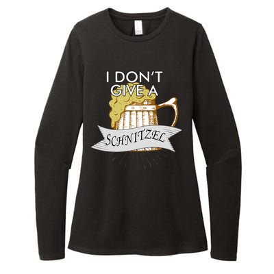 I Don't Give A Schnitzel Oktoberfest Beer Womens CVC Long Sleeve Shirt