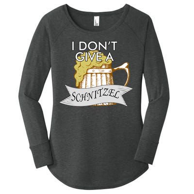 I Don't Give A Schnitzel Oktoberfest Beer Women's Perfect Tri Tunic Long Sleeve Shirt