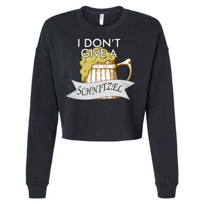 I Don't Give A Schnitzel Oktoberfest Beer Cropped Pullover Crew