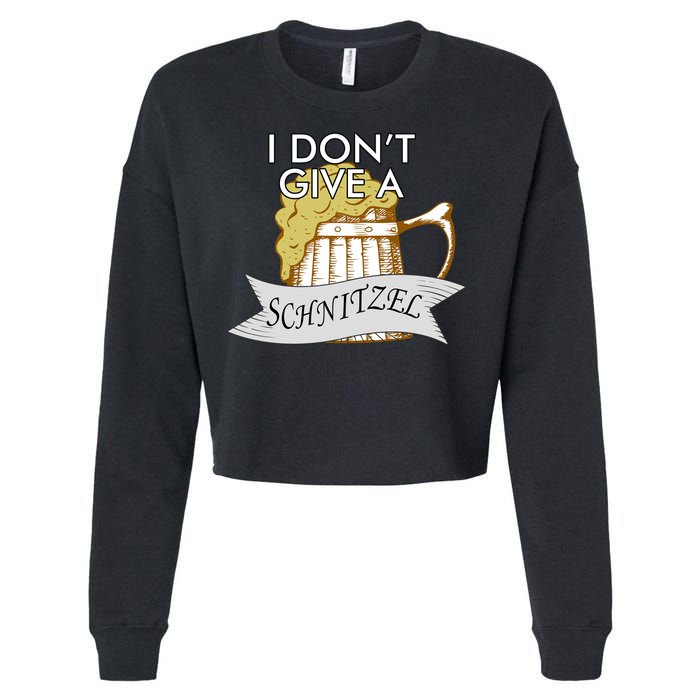 I Don't Give A Schnitzel Oktoberfest Beer Cropped Pullover Crew