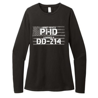 I Don't Have A PHD I Earned A DD-214 Womens CVC Long Sleeve Shirt