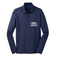 I Don't Have A PHD I Earned A DD-214 Silk Touch Performance Long Sleeve Polo