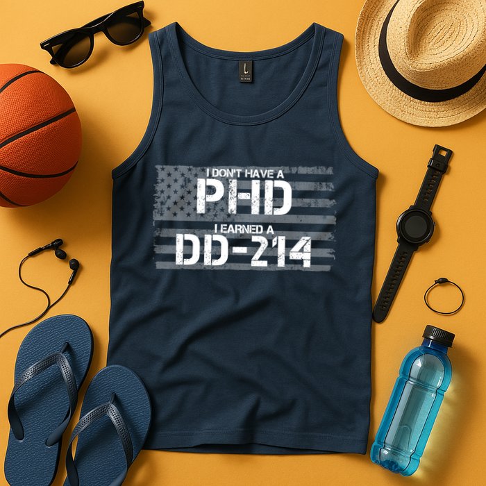 I Don't Have A PHD I Earned A DD-214 Tank Top