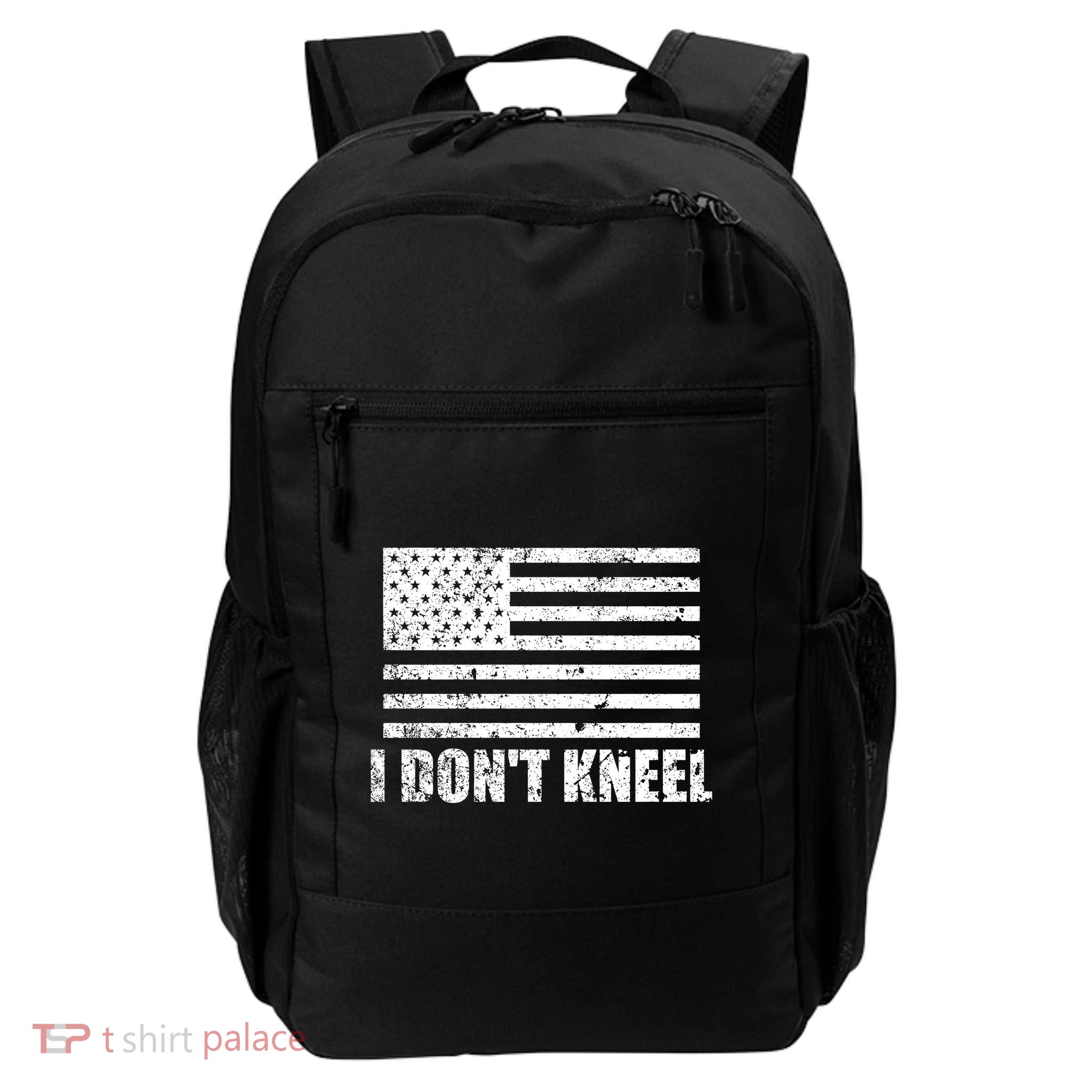 I Dont Kneel Distressed USA Flag Daily Commute Backpack