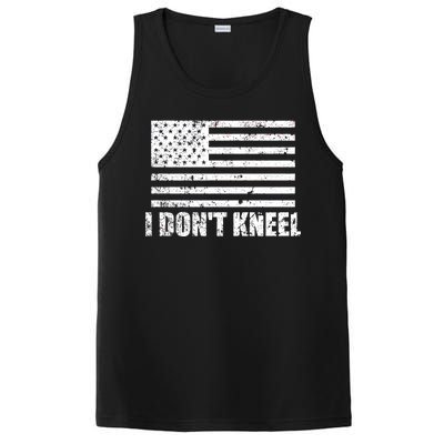 I Dont Kneel Distressed USA Flag PosiCharge Competitor Tank