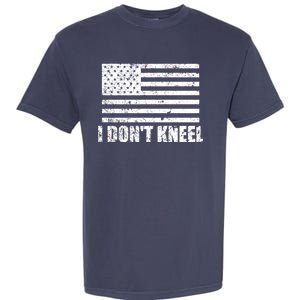 I Dont Kneel Distressed USA Flag Garment-Dyed Heavyweight T-Shirt