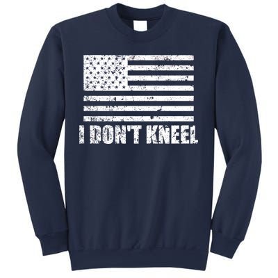 I Dont Kneel Distressed USA Flag Sweatshirt