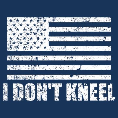 I Dont Kneel Distressed USA Flag T-Shirt