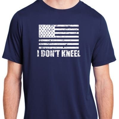 I Dont Kneel Distressed USA Flag Adult ChromaSoft Performance T-Shirt