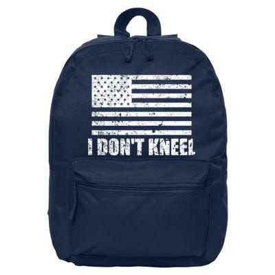 I Dont Kneel Distressed USA Flag 16 in Basic Backpack