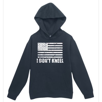 I Dont Kneel Distressed USA Flag Urban Pullover Hoodie