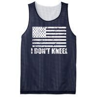 I Dont Kneel Distressed USA Flag Mesh Reversible Basketball Jersey Tank