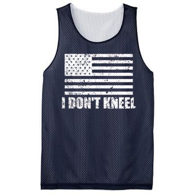 I Dont Kneel Distressed USA Flag Mesh Reversible Basketball Jersey Tank