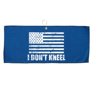 I Dont Kneel Distressed USA Flag Large Microfiber Waffle Golf Towel