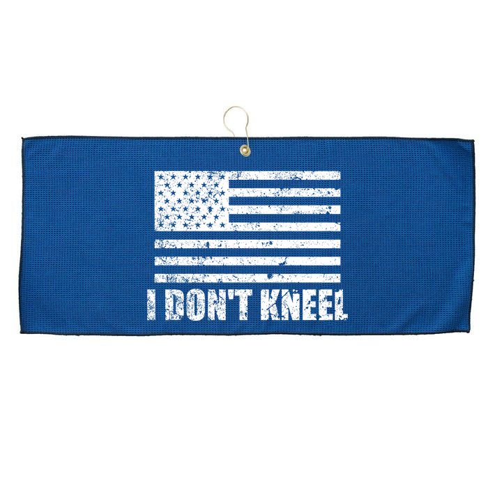 I Dont Kneel Distressed USA Flag Large Microfiber Waffle Golf Towel