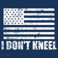 I Dont Kneel Distressed USA Flag Cooling Performance Long Sleeve Crew