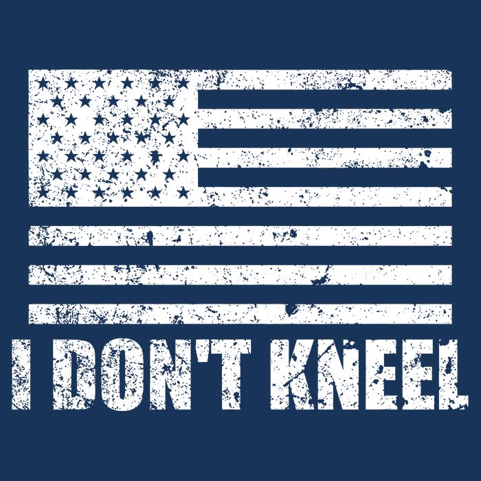 I Dont Kneel Distressed USA Flag Tie-Dye T-Shirt