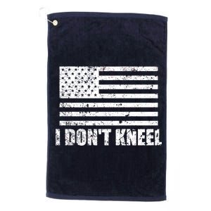 I Dont Kneel Distressed USA Flag Platinum Collection Golf Towel