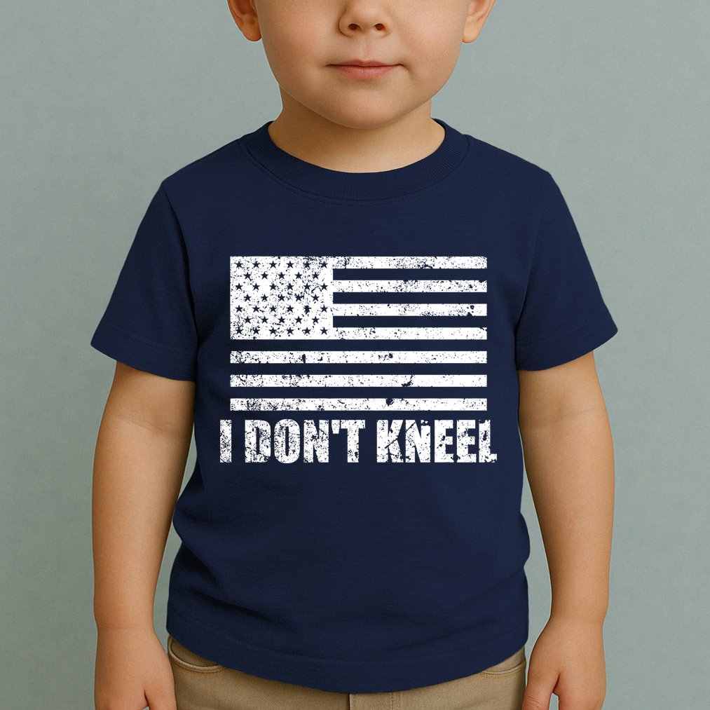 I Dont Kneel Distressed USA Flag Toddler T-Shirt
