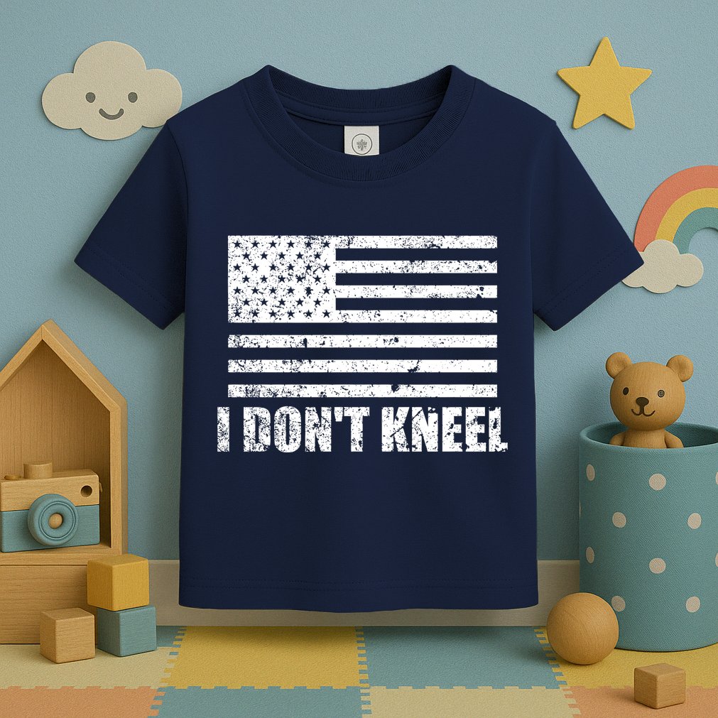 I Dont Kneel Distressed USA Flag Toddler T-Shirt