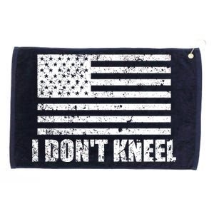 I Dont Kneel Distressed USA Flag Grommeted Golf Towel