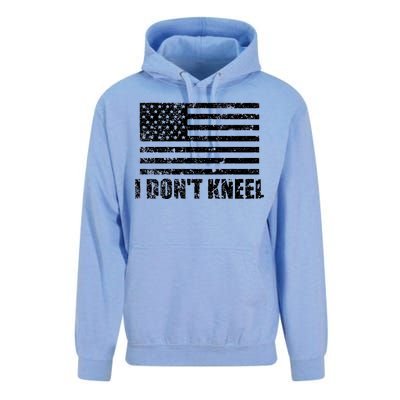 I Dont Kneel Distressed USA Flag Unisex Surf Hoodie