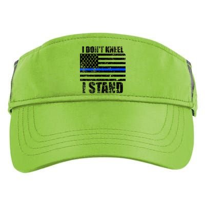 I Dont Kneel I Stand USA Blue Line Flag Adult Drive Performance Visor