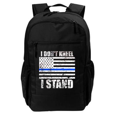 I Dont Kneel I Stand USA Blue Line Flag Daily Commute Backpack