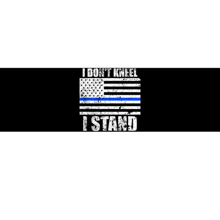 I Dont Kneel I Stand USA Blue Line Flag Bumper Sticker