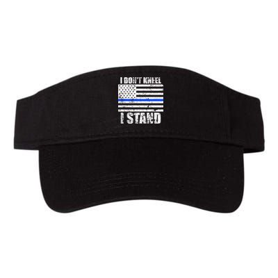 I Dont Kneel I Stand USA Blue Line Flag Visor