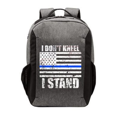 I Dont Kneel I Stand USA Blue Line Flag Vector Backpack