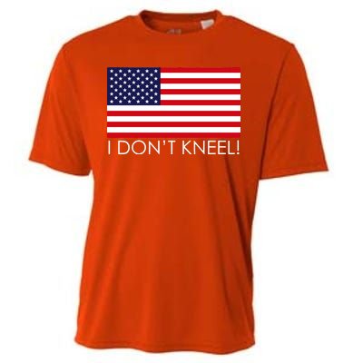 I Don't Kneel USA Flag Cooling Performance Crew T-Shirt