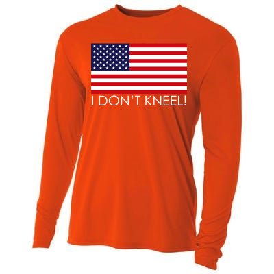 I Don't Kneel USA Flag Cooling Performance Long Sleeve Crew