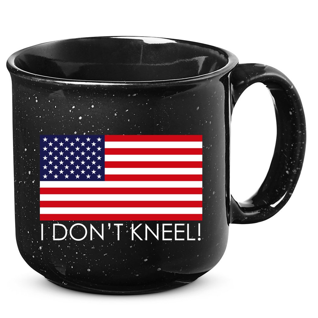 I Don't Kneel USA Flag 15oz Campfire Ceramic Mug