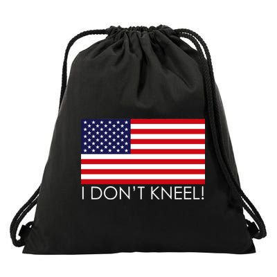 I Don't Kneel USA Flag Drawstring Bag