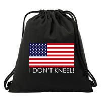 I Don't Kneel USA Flag Drawstring Bag