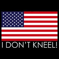 I Don't Kneel USA Flag Drawstring Bag