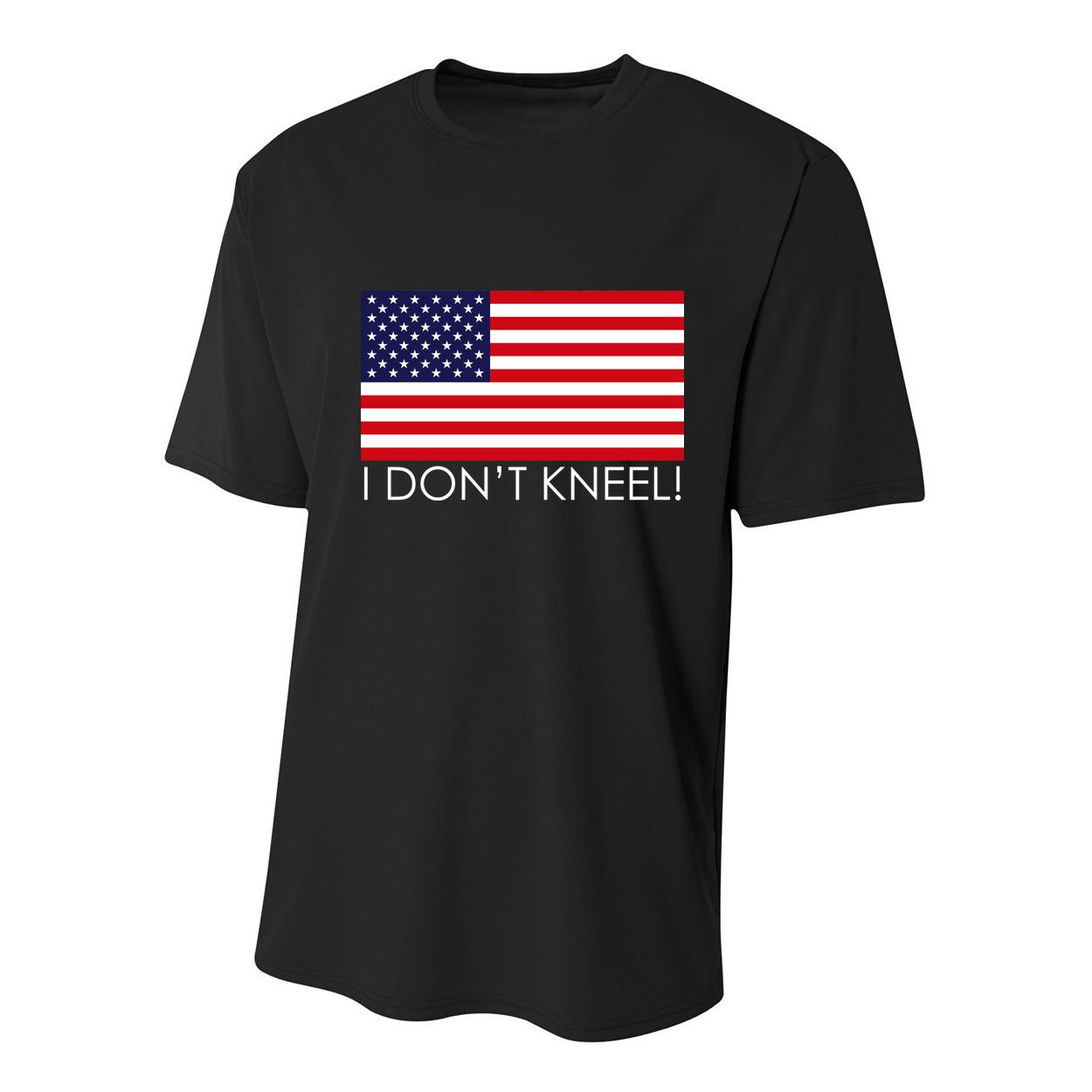 I Don't Kneel USA Flag Youth Performance Sprint T-Shirt