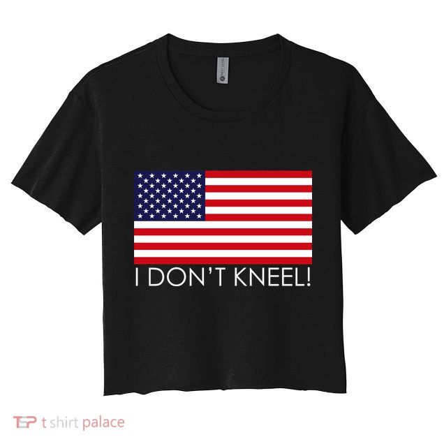 I Don't Kneel USA Flag Crop Top