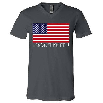 I Don't Kneel USA Flag V-Neck T-Shirt