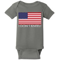 I Don't Kneel USA Flag Baby Bodysuit