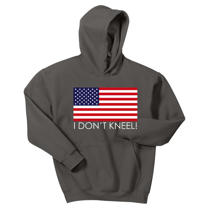 I Don't Kneel USA Flag Kids Hoodie