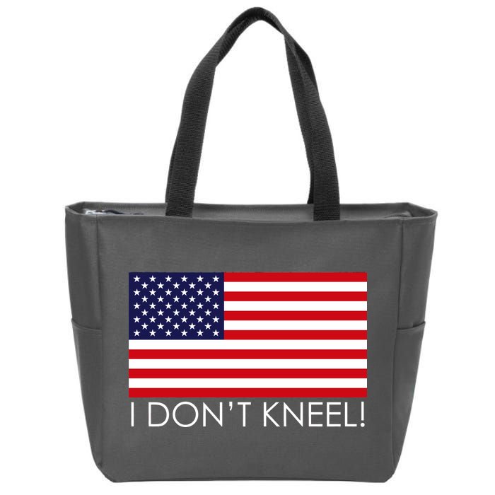 I Don't Kneel USA Flag Zip Tote Bag