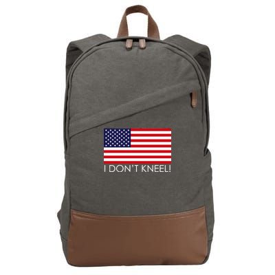 I Don't Kneel USA Flag Cotton Canvas Backpack