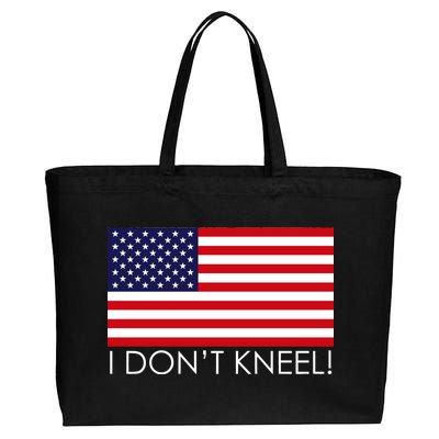 I Don't Kneel USA Flag Cotton Canvas Jumbo Tote