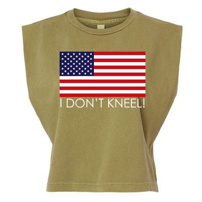 I Don't Kneel USA Flag Garment-Dyed Women's Muscle Tee